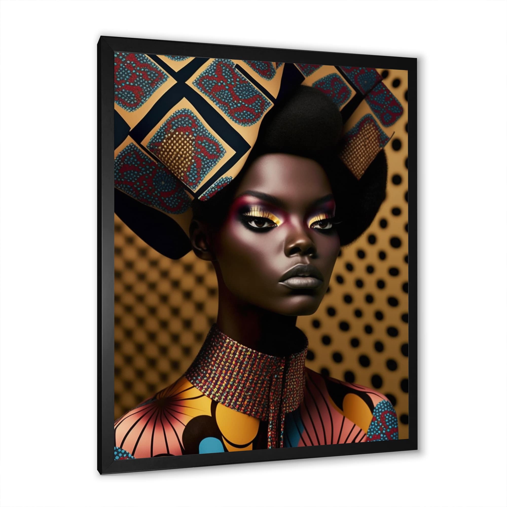 Designart "Portrait Of Glamorous African Lady VII" African American